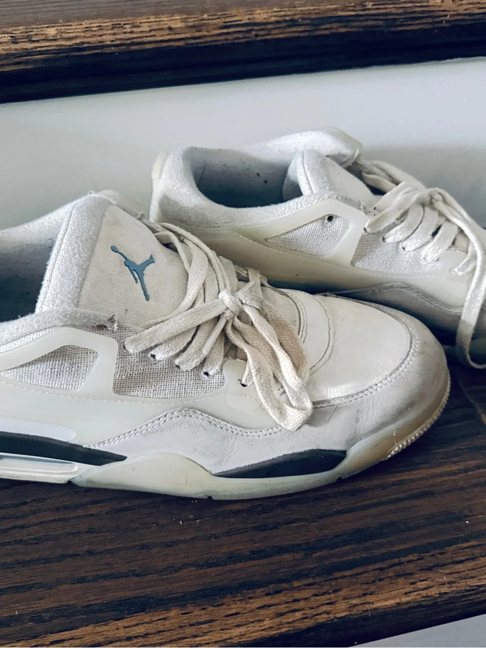 Nike Air Jordan 4 RM Men’s Sneakers White/Light Blue Size 11 – IR8857-141